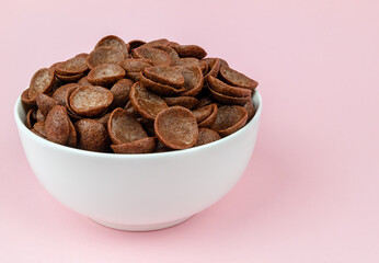 chocolate shells in a bowl side view