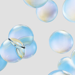 Background of beautiful water drops. 3D rendering