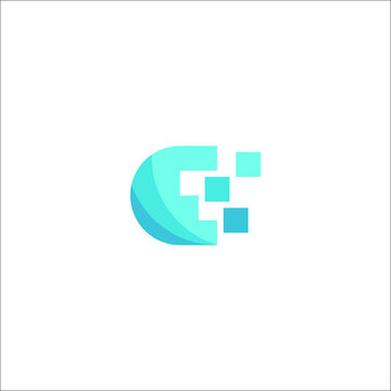 Data with Letter C Logo