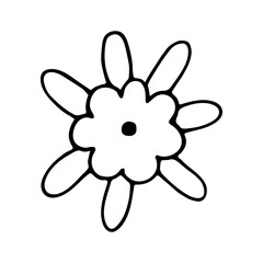 Cute single hand drawn herbal element