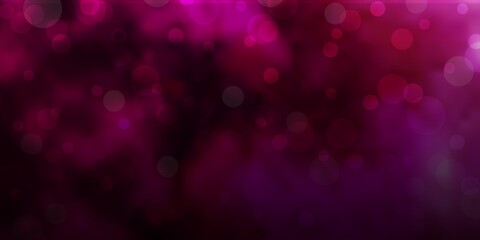 Dark Pink vector background with spots.