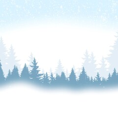 Obraz premium Abstract Backgrounds Christmas tree forest with snowflake on blue backgrounds