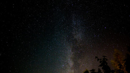 starry sky, milky way from Saint Petersburg
