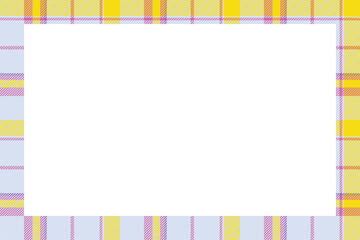Vintage frame vector. Scottish border pattern retro style. Tartan plaid ornament.
