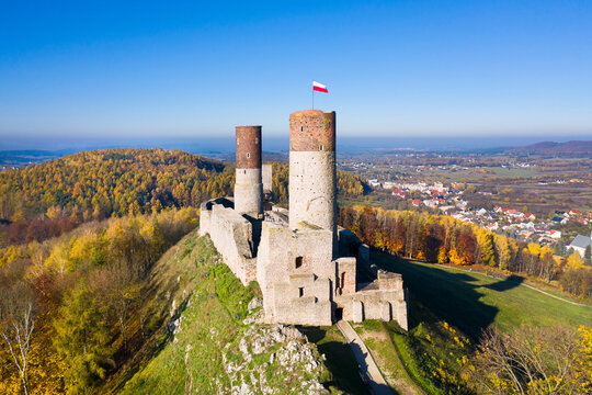 Ruins of the royal castle in Chęciny, Poland