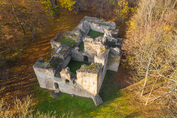 The ruin of the defensive manor in Bakowa Gora (Bąkowa Góra), Poland © Dejan Gospodarek