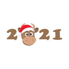 2021 New Year of Bull - Stock Vector Illustration