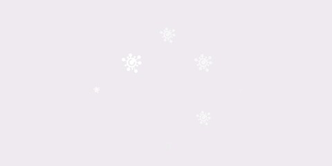 Light Purple vector background with covid-19 symbols.