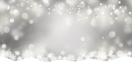 音楽と雪の結晶のバックグラウンド © krarte