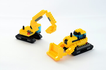 ショベルかーとブルドーザーのおもちゃ
