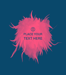 3d element with prickles. Crystal, mineral or stone. Isometric 3d frozen spike. Floral art in futuristic style. Design template with place for text. Vector illustration.