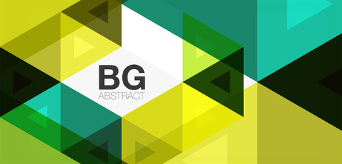 Fototapeta premium Mosaic triangle pattern abstract background for cover, banner, flyer and poster and other template