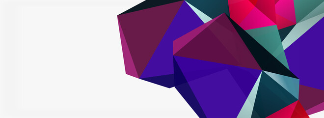 3d mosaic abstract backgrounds, low poly shape geometric design