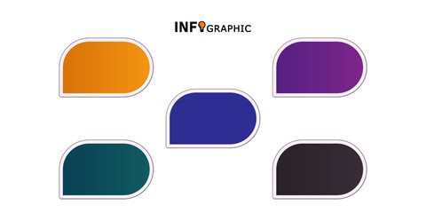Simple flat infographic design element can be used to present options, process, banners and in infographic.