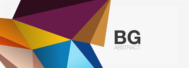 3d mosaic abstract backgrounds, low poly shape geometric design