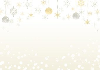 クリスマス 背景 雪の結晶 オーナメント 飾り イラスト 素材