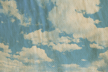 retro sky pattern on old paper