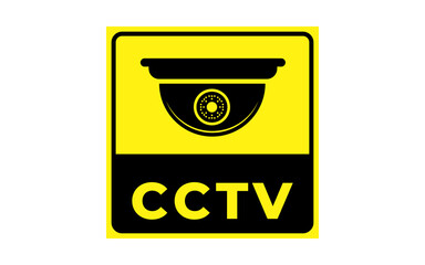 Illustration graphic vector of Warning Sticker for CCTV Camera design