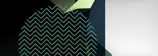 Low poly 3d geometric shapes, minimal abstract background. Vector illustrations for covers, banners, flyers and posters and other