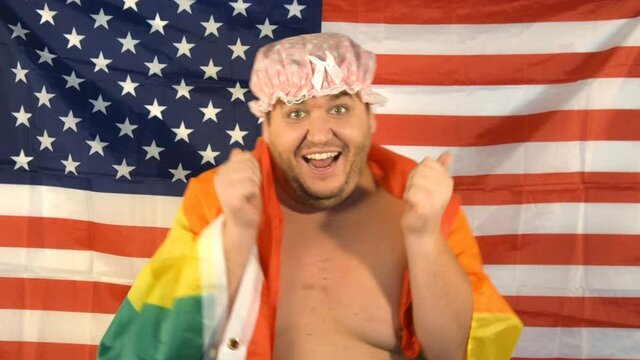 Funny fat guy. Gay is right.