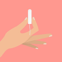 Tampons,compress,menstruation line icon concept. Vector
