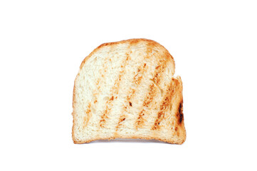 Slice of bread toaster isolated on white background