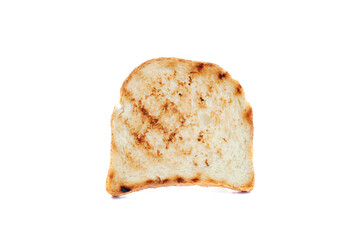 Slice of bread toaster isolated on white background
