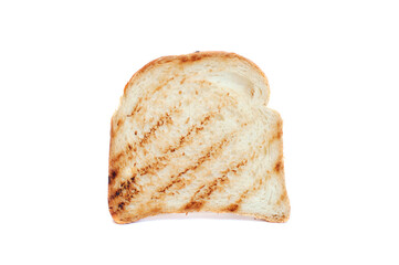 Slice of bread toaster isolated on white background