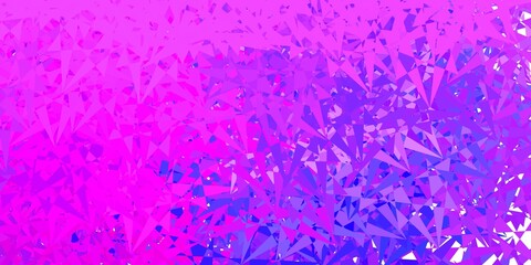 Light purple, pink vector background with polygonal forms.
