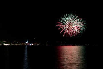 Firework over Friedrichshafen, Lake Constance