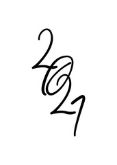 Happy new year 2021 fluid typography - 391460159