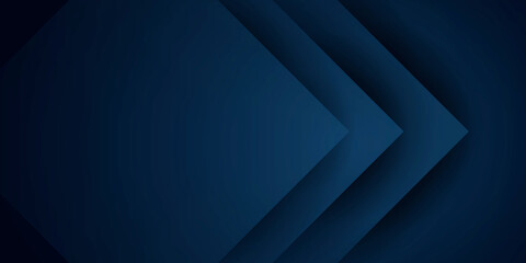 Dark blue abstract background with square element and 3D rendering