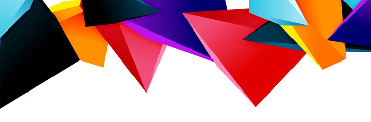 Triangle mosaic abstract background, 3d triangular low poly shapes. Geometric vector illustration for covers, banners, flyers and posters and other