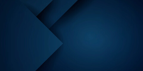 Dark blue abstract background with square element and 3D rendering