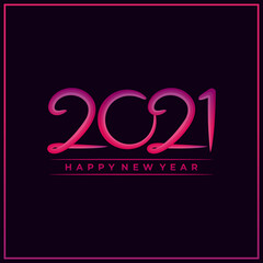 Modern 2021 Happy New Year gradient design