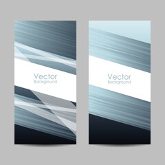 Set of banners with abstract striped background.