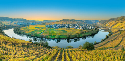 scenic Mosel river loop in Trittenheim