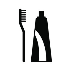 toothbrush icon or logo isolated sign symbol vector illustration - high quality black style vector icons
