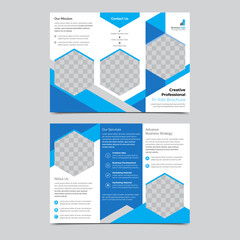 Professional trifold business or corporate brochure template