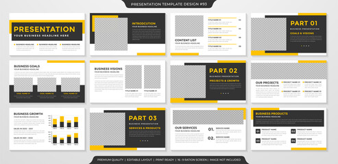 Fototapeta na wymiar minimalist presentation template layout with clean style and minimalist layout use for annual report and business proposal