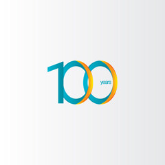 100 Years Anniversary Celebration Gradient Vector Template Design Illustration