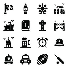 
London Landmarks Solid Icons Pack 
