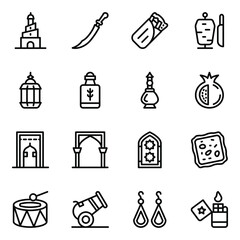 
Middle East Traditions Solid Icons Pack

