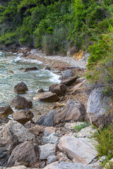 fragment of the Adriatic sea beach