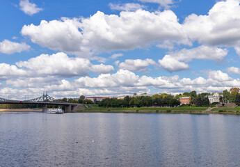 Obraz premium Tver. Tver region. Walk along the Volga. Views of the old Volga bridge