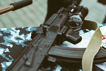 automatic weapons at the exhibition