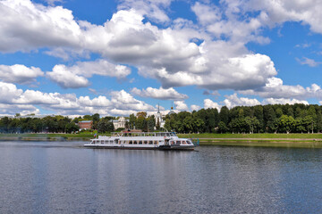 Tver. Tver region. Walk along the Volga. Views of the old Volga bridge