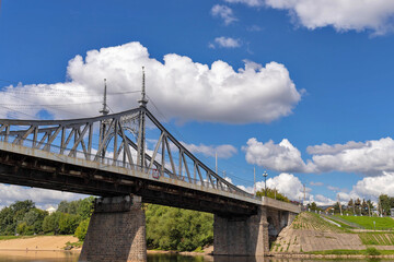 Tver. Tver region. Walk along the Volga. Views of the old Volga bridge