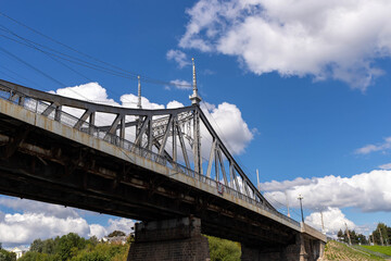 Tver. Tver region. Walk along the Volga. Views of the old Volga bridge