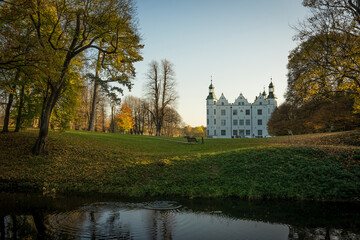 Obraz premium Historic castle park of Ahrensburg in nordern Germany.